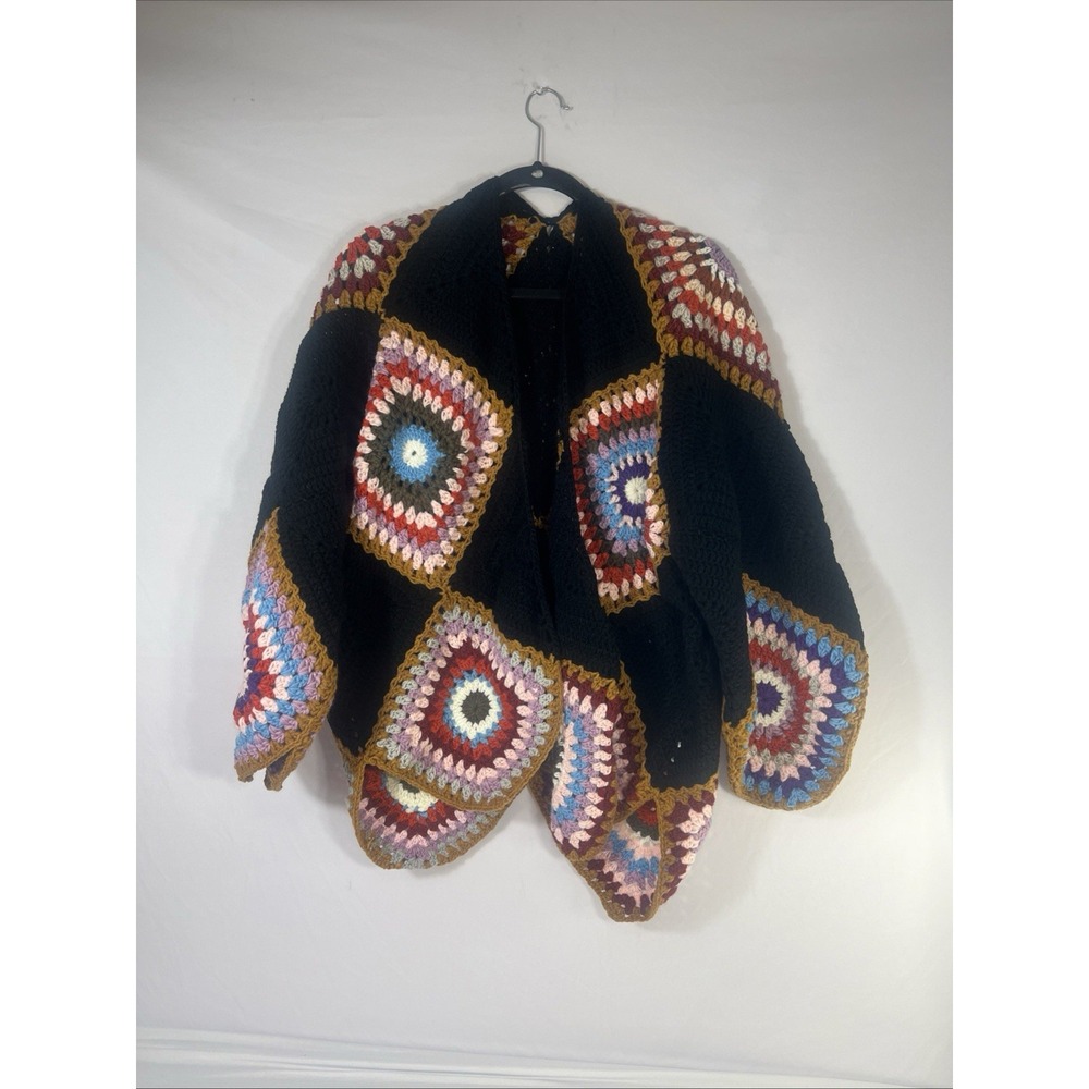 Simply couture Colorful Crocheted Cardigan One Size